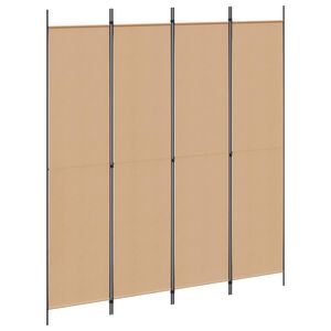 vidaXL 4-panelni pregradni zid Bež 200 x 220 cm Tkanina