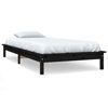 vidaXL Okvir za krevet crni 100 x 200 cm od masivne borovine