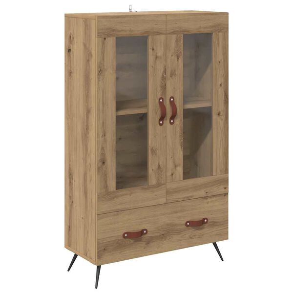 vidaXL Highboard s ladicama Umjetnički hrast 69,5 x 31 x 115 cm