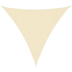 vidaXL Sjenica Jedro HDPE Trokutasta 3.6x3.6x3.6 m Krem