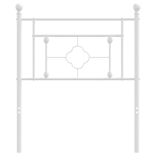 vidaXL Metalno zamjensko uzglavlje bijelo 75 cm