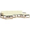 vidaXL Set vanjskih sofa 6 kom. Bijela i krem