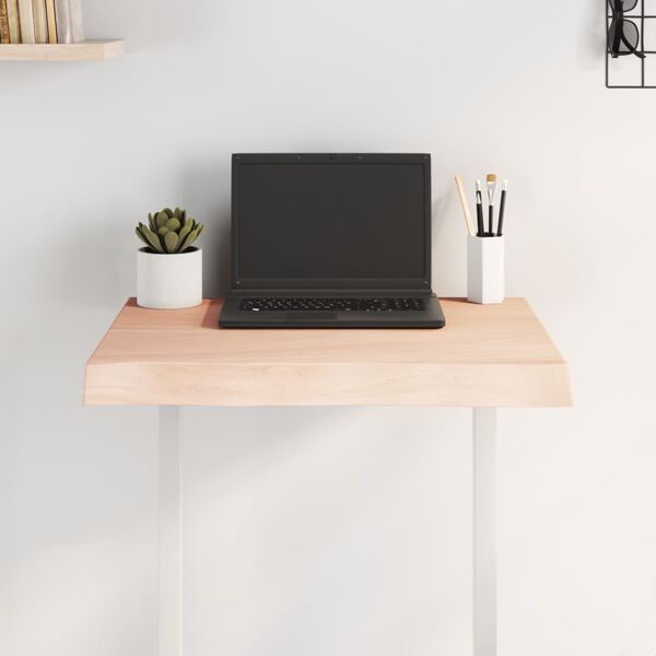 vidaXL Stolna ploča 60x60x(2-6) cm od hrastovine sa živim rubom