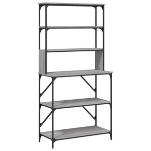 vidaXL Pekarski stalak sa 6 razina sivog sonome 90x40x180 cm drveni