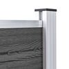 vidaXL Set panela za ogradu WPC 353 x 105 cm crni