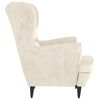 vidaXL Fotelja s krilnim naslonom i tabureom krem bar&scaron;unasta