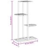 vidaXL Stalak za cvijeće s 4 razine 43 x 22 x 76 cm crni metalni