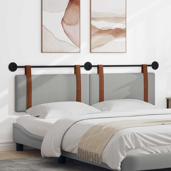 vidaXL Držeće uzglavlje Zidne Oblačnosiva 170 x 55 x 5 cm Antikni PU