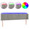 vidaXL LED uzglavlje svjetlosivo 203x16x78/88 cm bar&scaron;unasto