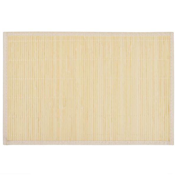 242107 6 Bamboo Placemats 30 x 45 cm Natural