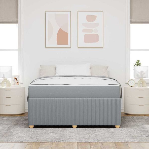 vidaXL Krevetna konstrukcija Svijetlo siva 140 x 200 cm tkanina