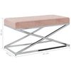 vidaXL Klupa od ružičastog bar&scaron;una i nehrđajućeg čelika