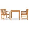 vidaXL Vrtni blagovaonski set od 3 dijela 80x80 cm masivno tikovino drvo