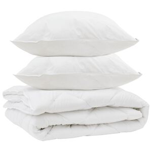 vidaXL Duvet za sve sezone s jastukom 3 pcs Bijelo Mikrovlakna