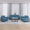 vidaXL 3-dijelni set sofa s jastucima plavi bar&scaron;unasti