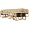 vidaXL Set vanjskih sofa 9 kom. Bijela i bež