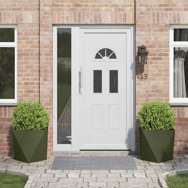 vidaXL Sadilica 2 pcs Maslinasto zelena 50 x 50 x 50 cm Čelik