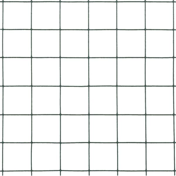 vidaXL Žičana mreža od čelika s PVC oblogom za koko&scaron;i 25x1,5 m zelena