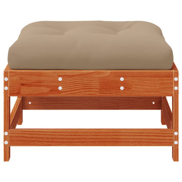 vidaXL Noge za odmaranje u vrtu Masivna borovina Vosak Smeđa