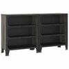 vidaXL Ormarići za pohranu 2 kom sivi 72x36x82 cm od metala i MDF-a