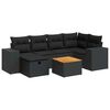 vidaXL 7-dijelni set vrtnih sofa od poliratana s jastucima crni