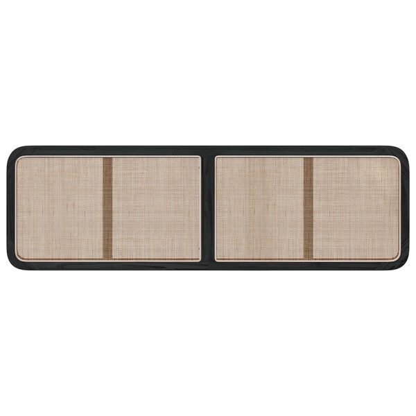 vidaXL Uzglavlje s uzglavljem Crna 180 x 55 x 3 cm Ratan