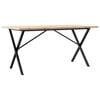 vidaXL Blagovaonski stol X-oblika 160x80x75,5 cm od borovine i čelik