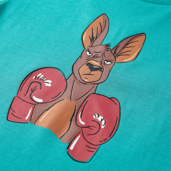 Dječja majica kratkih rukava tamna boja mente 104