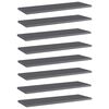 vidaXL Police za knjige 8 kom visoki sjaj sive 60x20x1,5 cm od iverice