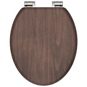 SCH&Uuml;TTE toaletna daska s mekim zatvaranjem DARK WOOD MDF