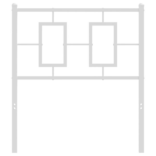 vidaXL Metalno uzglavlje bijelo 80 cm