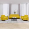 vidaXL 3-dijelni set sofa s jastucima žuti bar&scaron;unasti