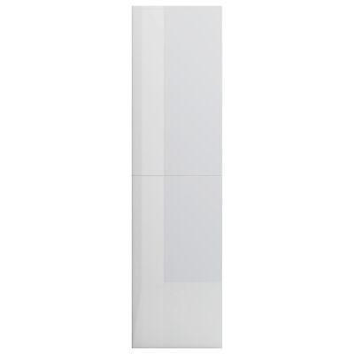 vidaXL Ormarić za knjige / pregrada sjajni bijeli 155x24x160 cm drveni