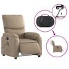vidaXL Električni masažni naslonjač od umjetne kože boja cappuccina