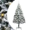 vidaXL Umjetno božićno drvce Bijelo 240 cm PVC i Čelik i Plastika