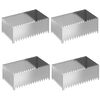 vidaXL Ograda oko Travnjaka 4 pcs 100 x 60 x 35 cm Čelik Srebrna