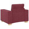 vidaXL Sofa 3 pcs Vjetrovita Crvena Platnasta tkanina