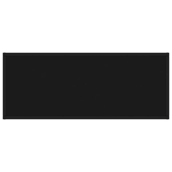 vidaXL TV ormarić crni s crnim staklom 100 x 40 x 40 cm