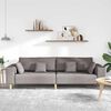 vidaXL Sofa s jastukom Sivo-smeđa 250 x 77 x 76 cm tkanina
