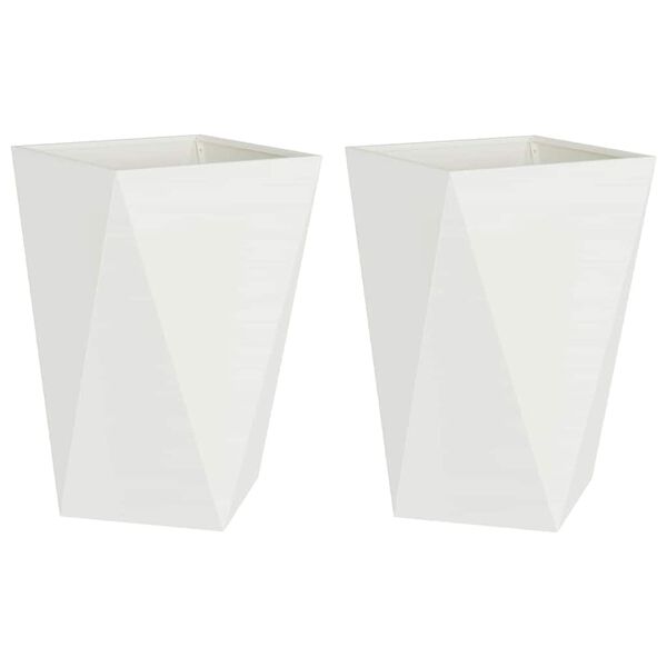 vidaXL Sadilica 2 pcs Bijelo 50 x 50 x 75 cm Čelik