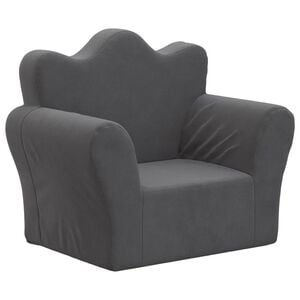 vidaXL Dječja sofa antracit od mekanog pli&scaron;a