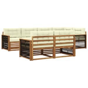 vidaXL Set vanjskih sofa s jastukom 7 pcs Prirodna i krem