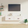vidaXL Zidni ormarići 2 kom bijeli 60 x 30 x 30 cm od masivne borovine