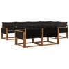 vidaXL Set vanjskih sofa 7 kom. Prirodna i crna