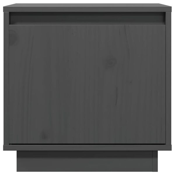 vidaXL Noćni ormarić sivi 40 x 30 x 40 cm od masivne borovine