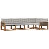 vidaXL Set vanjskih sofa 5 kom. Prirodna i svjetlosiva