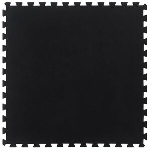 vidaXL Gumena podna pločica crna 12 mm 100 x 100 cm