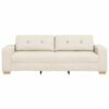 vidaXL Sofa Bež 221 x 78 x 80 cm Platnasta tkanina