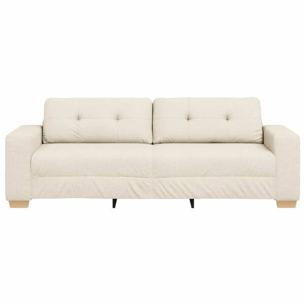 vidaXL Sofa Bež 221 x 78 x 80 cm Platnasta tkanina