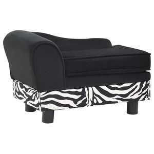 vidaXL Sofa za pse crna 57 x 34 x 36 cm pli&scaron;ana